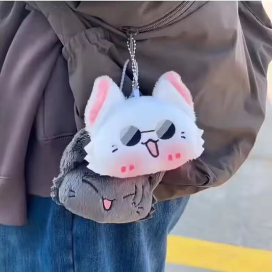 Anime Keychain Geto Suguru and Satoru Gojo Plush Cosplay Doll Pendant Keyrings Couple Accessories Key Chains Fans Gift