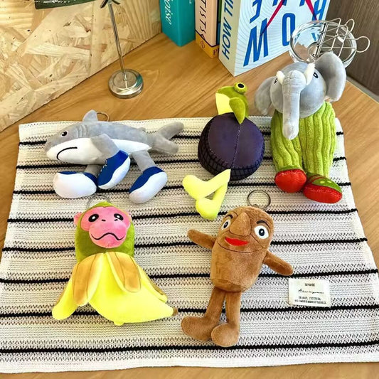 Italian Brainrot Al Tungtungtungsahur Keychain Animal Cartoon Soft Tralalelotralala Plush Keychain Stuffed PP Cotton